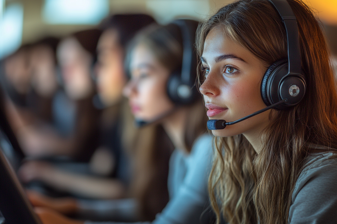 Équipe de conseillers Rénova & Habitat au téléphone