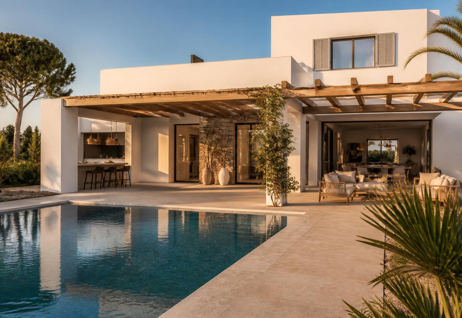 Villa contemporaine avec pergola et piscine près de Montpellier